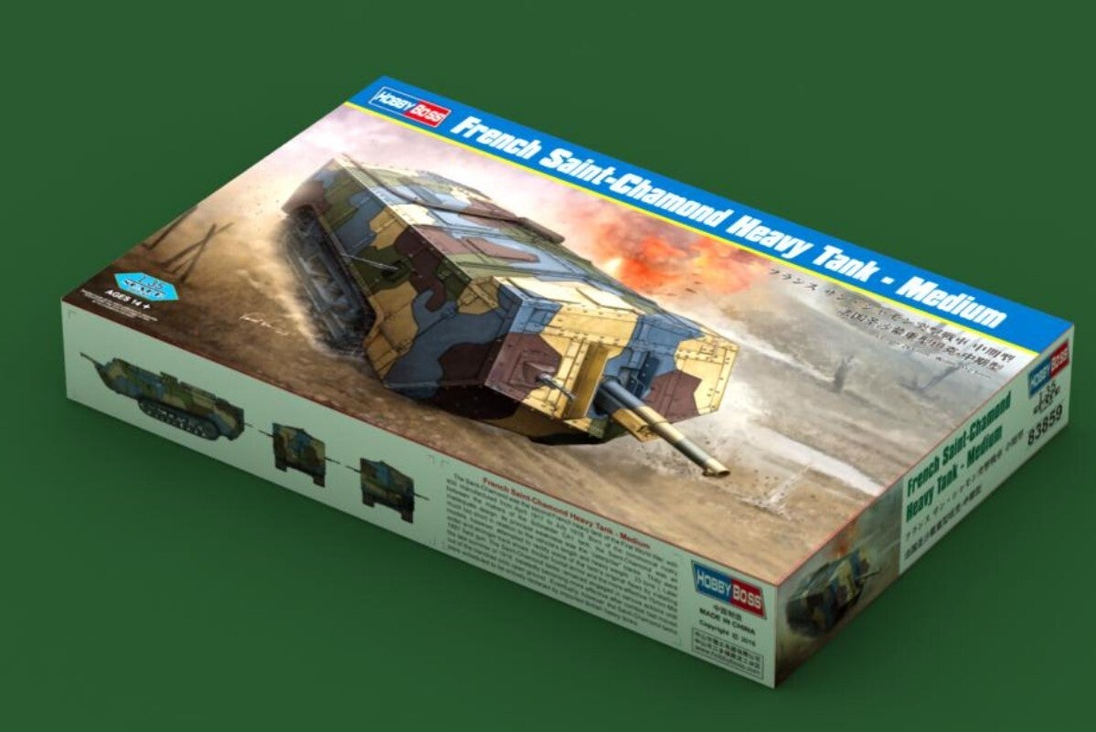 HOBBY BOSS : REF : 83859 : 1:35 : FRANCE : Saint-Chamond Heavy Tank (Mid Version) (WWI)