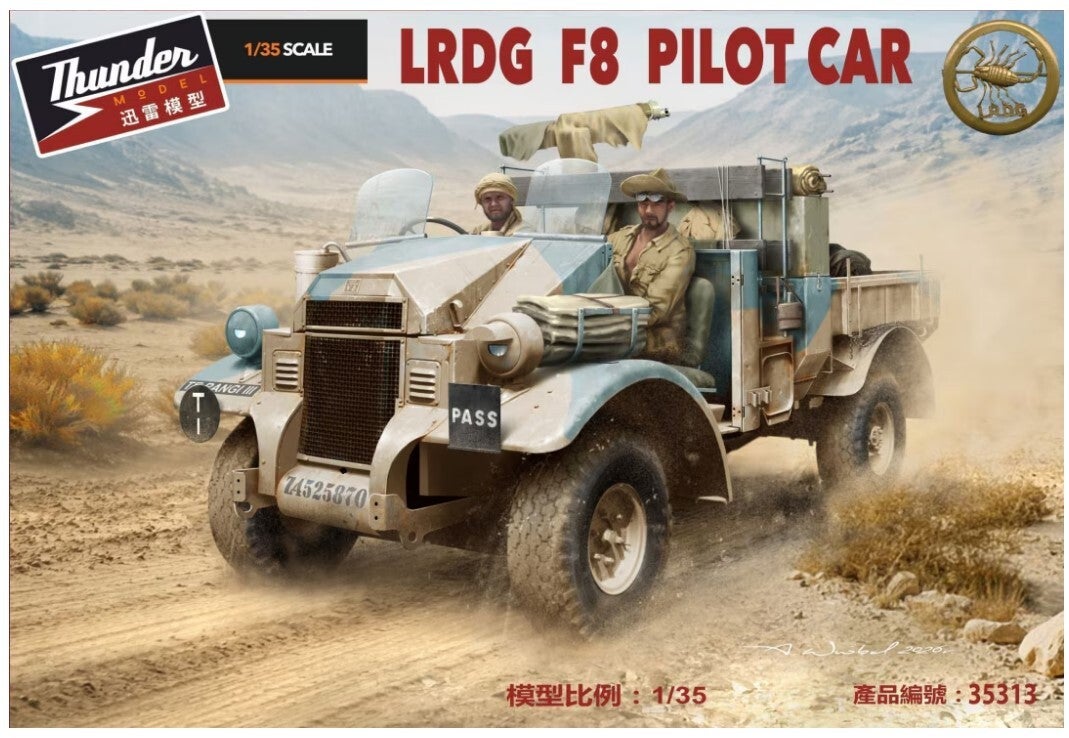 THUNDER MODEL : REF : 35314 : 1:35 : UK : LRDG F8 Pilot Car (LIMITED BONUS EDITION (2 Fig.))