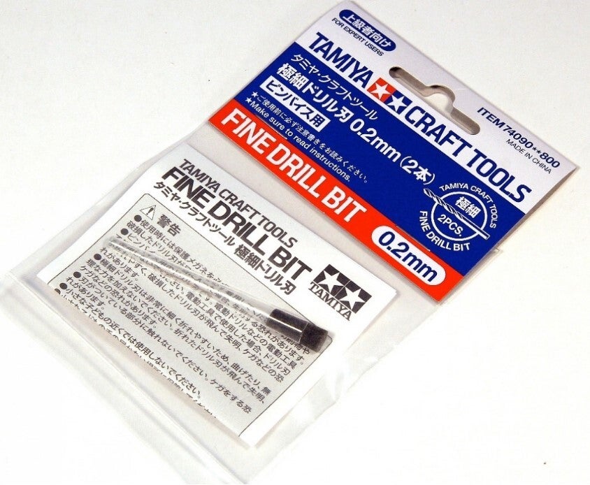 TAMIYA : REF : 74090 : TOOL / OUTILLAGE : Fine Drill Bit (0.2 MM) / Foret Fin (0,2 mm)