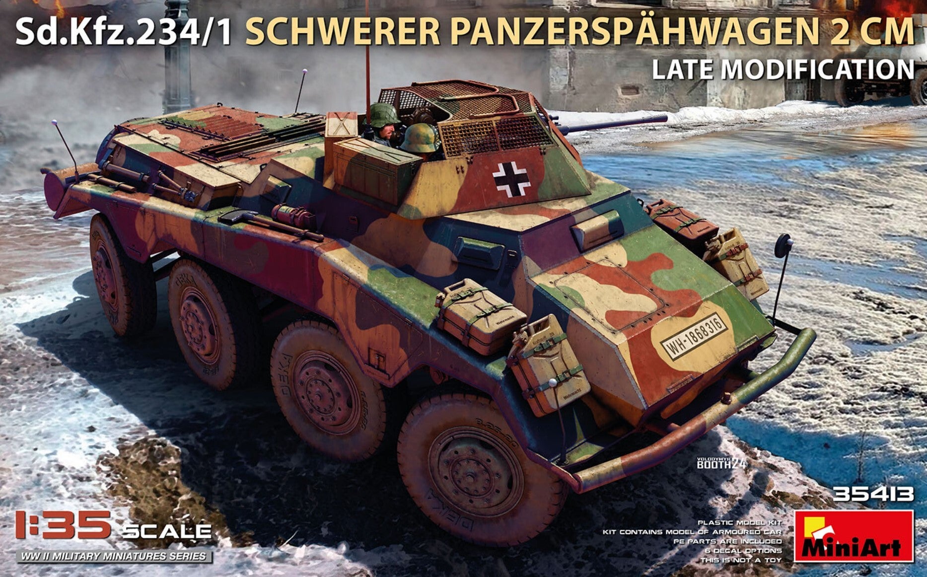 MINIART : REF : MINIART 35413 : 1:35 : German Sd.Kfz.234/1 Schwerer Panzerspähwagen (2 cm) (Late Mod.)