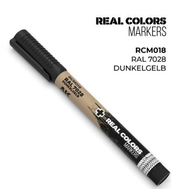 AK INTERACTIVE : REF : RCM018 : RC (REAL COLOR) MARKER SERIE : RAL 7028 DUNKELGELB