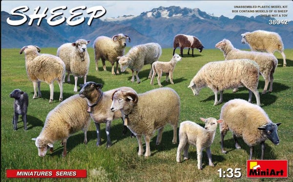 MINIART : REF : MINIART 38042 : 1:35 : Sheep (Animals) (15 Fig.)