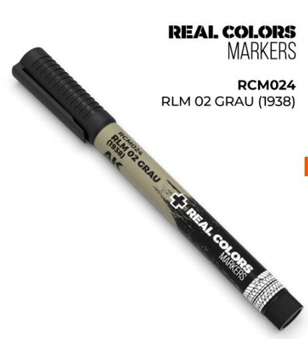 AK INTERACTIVE : REF : RCM024 : RC (REAL COLOR) MARKER SERIE : RLM 02 GRAU (1938)