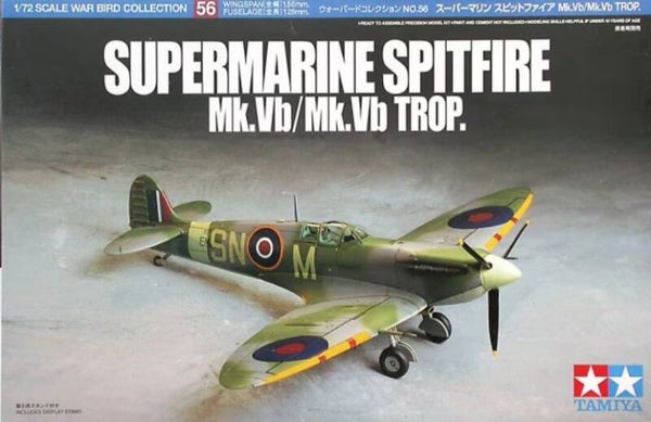 TAMIYA : REF : 60756 : 1:72 : WAR BIRD COLLECTION : UK (RAF) : SUPERMARINE SPITFIRE MK.VB/MK.VB TROP