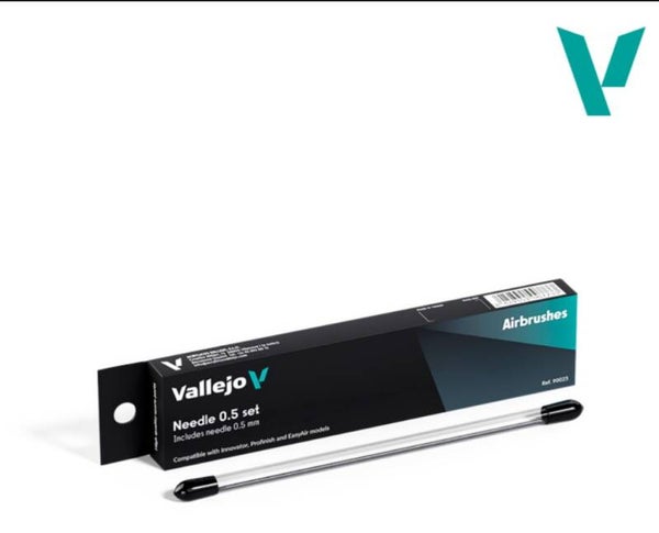 VALLEJO : REF : 90025 : AIRBRUSH ACCESSORY : Replacement Needle 0.5 / Aiguille de Rechange 0,5 (FOR VAL REF : 90001, 90002 & 90003)