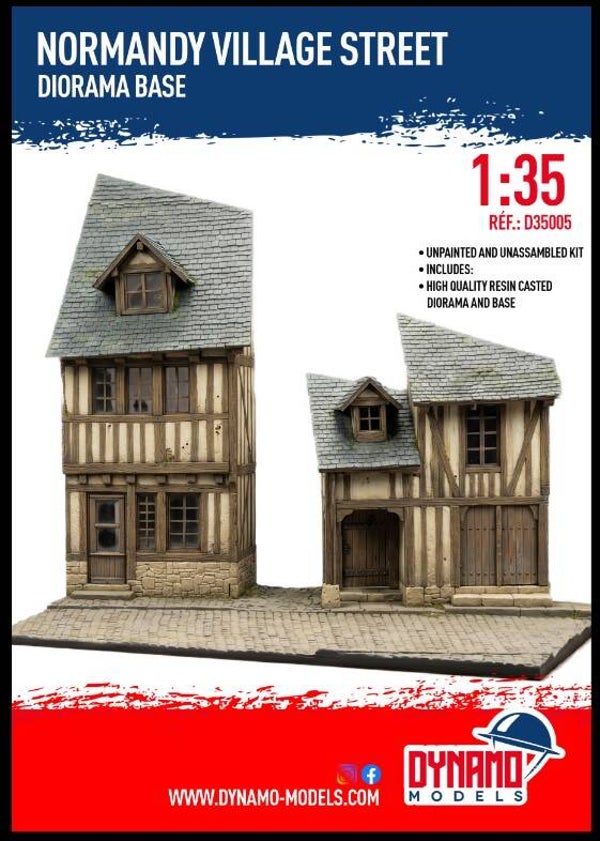 DYNAMO MODELS : REF : DYM-D35005 : 1:35 : DIORAMA BASE : “Normandy Village Street” (WWII)