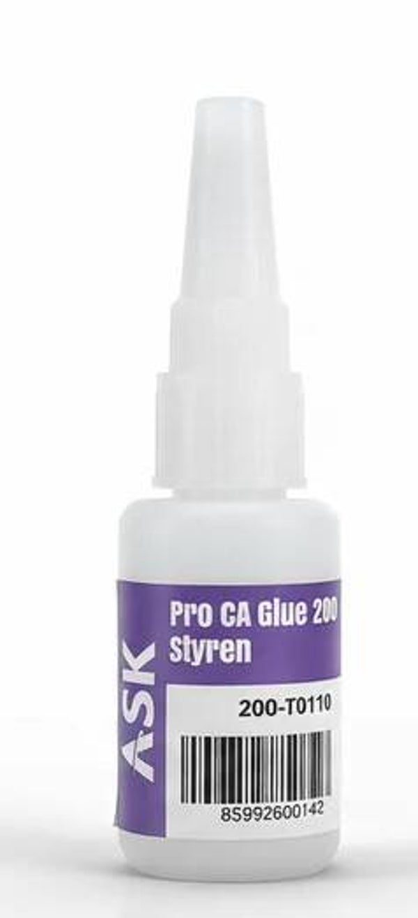 ASK (ARTSCALEKIT) : REF : 200-T0110 : GLUE / COLLE : ASK Pro CA Glue Styren (20g)