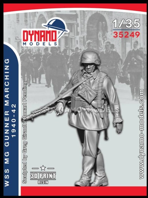 DYNAMO MODELS : REF : DYM-35249 : 1:35 : FIG : German : WSS MG Gunner Marching (1940-42)