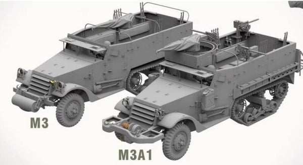 ANDY'S H.H. : REF : AHHQ 35001 : 1/35 : US M3 / M3A1 U.S. WWII Halftrack 5 (2 FULL KITS IN ONE BOX)