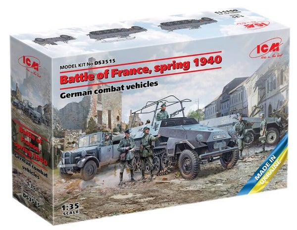 ICM : REF : DS 3515 : 1:35 : VEHICLE SET : German Combat Vehicles : "Battle of France, Spring 1940" (3)