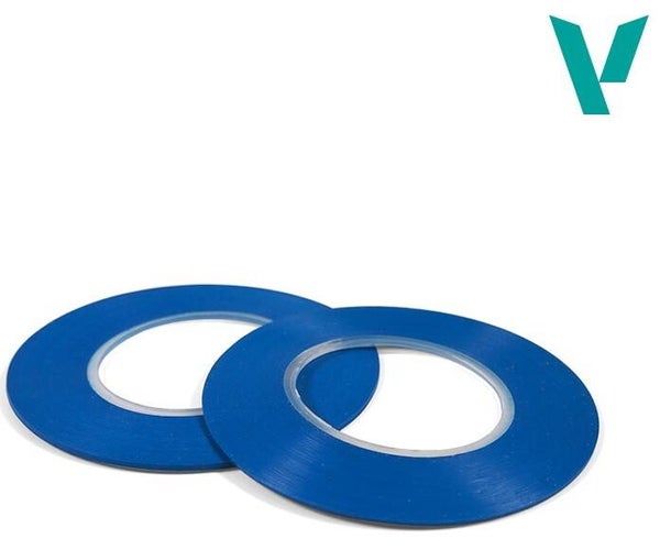 VALLEJO : REF : T07007 : TOOL / OUTILLAGE : Flexible Masking Tape (1 mm x 18 m) (Twin Pack)