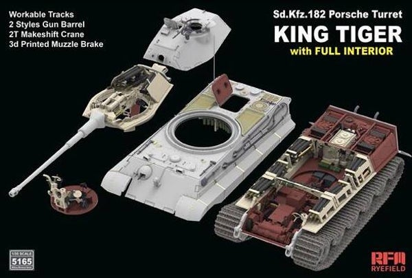RYE FIELD MODEL (RFM) : REF : 5165 : 1:35 : German Sd.Kfz.182 ("King Tiger") Porsche Turret (FULL INTERIOR)