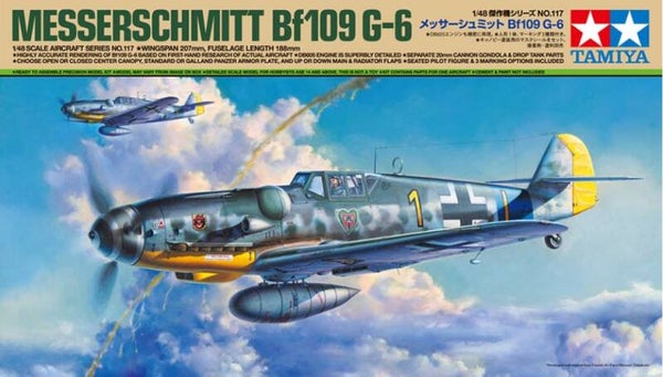 TAMIYA : REF : 61117 : 1:48 : AIRCRAFT SERIES KIT : German MESSERSCHMITT : BF109 G-6
