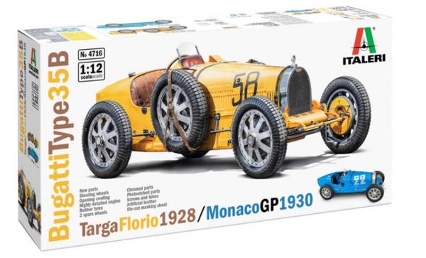 ITALERI : REF : 4716 : 1:12 : FRANCE : Bugatti Type 35B : Targa Florio '28 / Monaco GP '30 (1924-1931)