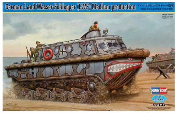 HOBBY BOSS : REF : 82433 : 1:35 : German Land-Wasser-Schlepper (Amphibious Tractor / Tracteur Amphibie) (Mid Production) (LWS)