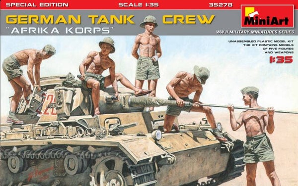 MINIART : REF : MINIART 35278 : 1:35 : German Tank Crew (”Afrika Korps” (D.A.K.) (SPECIAL EDITION) (5.Fig)
