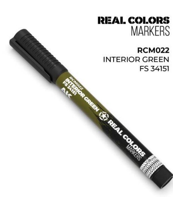 AK INTERACTIVE : REF : RCM022 : RC (REAL COLOR) MARKER SERIE : INTERIOR GREEN FS 34151