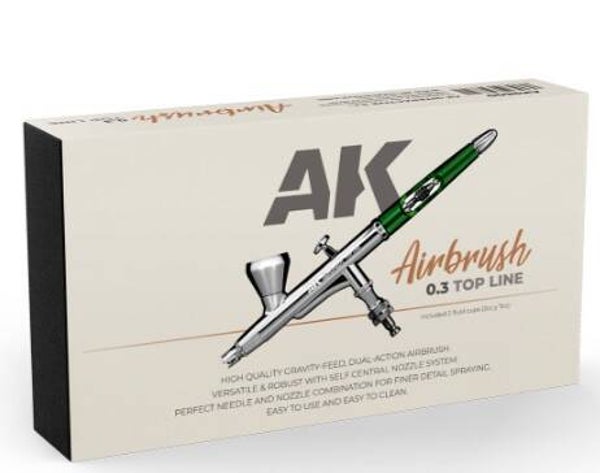 AK INTERACTIVE : REF : AK9600 : AIRBRUSH / AEROGRAPHE : AK AIRBRUSH – TOP LINE 0.3
