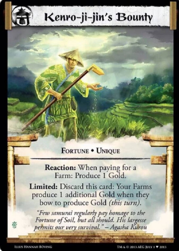 L5R : CELESTIAL : Kenro-ji-jin's Bounty - (Promo EE)