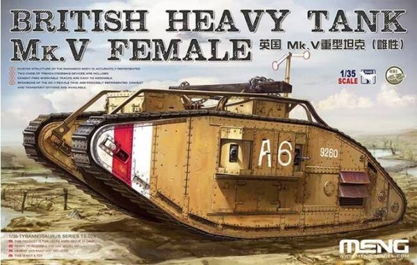 MENG MODEL : REF : T-029 : 1:35 : UK : British Heavy Tank Mk.V Female (WWI)