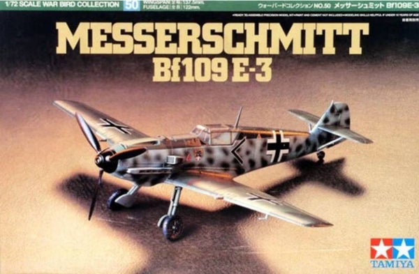 TAMIYA : REF : 60750 : 1:72 : WAR BIRD COLLECTION : German MESSERSCHMITT : BF109E-3