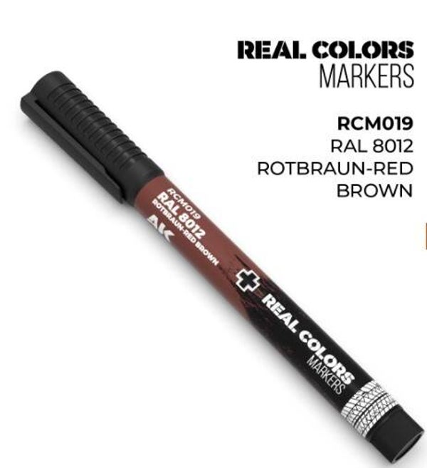 AK INTERACTIVE : REF : RCM019 : RC (REAL COLOR) MARKER SERIE : RAL 8012 ROTBRAUN-RED BROWN