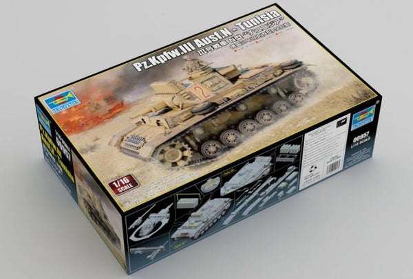 TRUMPETER : REF : 00957 : 1:16 ! : German Pz.Kpfw.III Ausf.N ("Tunisia")