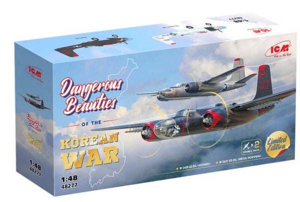 ICM : REF : 48277 : 1:48 : AIRCRAFT KIT : US : DOUGLAS : B-26 ("Dangerous Beauties") (LTD EDITION) (2) (KOREAN WAR ERA)