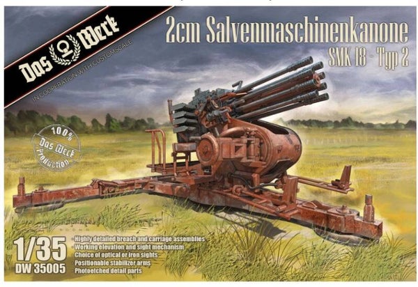 DAS WERK : REF : DW35005 : 1/35 : German 2cm Salvenmaschinenkanone SMK 18 (Typ 2) (Mitrailleuse à volée)