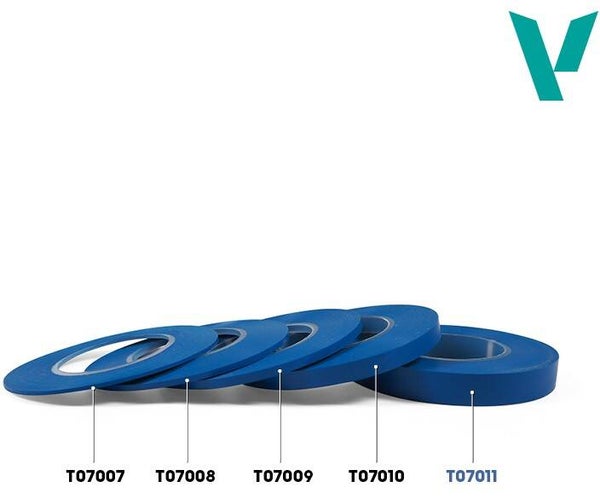 VALLEJO : REF : T07011 : TOOL / OUTILLAGE : Flexible Masking Tape (10 mm x 18 m) (Twin Pack)