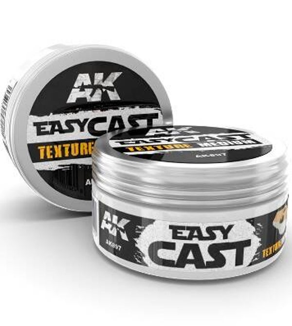 AK INTERACTIVE : REF : AK897 : FOR DIORAMA : PASTES & TEXTURES : Easy Cast Texture Medium / Aspect "Fonderie" (130 gr)