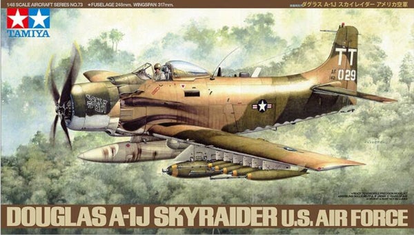 TAMIYA : REF : 61073 : 1:48 : AIRCRAFT SERIES KIT : US : DOUGLAS : A-1J SKYRAIDER USAF
