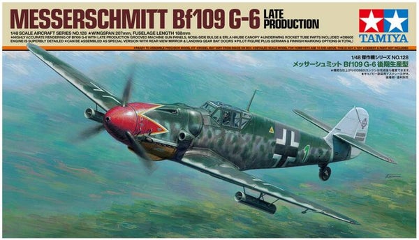 TAMIYA : REF : 61128 : 1:48 : German MESSERSCHMITT : BF109 G-6 (Late Production)