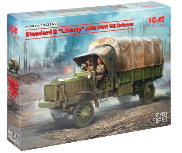 ICM : REF : 35653 : 1:35 : US : Standard B "Liberty" Truck (With WWI US Drivers (2 Fig.)) (WWI)