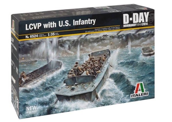 ITALERI : REF : 6524 : 1:35 : US : LCVP (Landing Craft Vehicle & Personnel) with U.S. Infantry