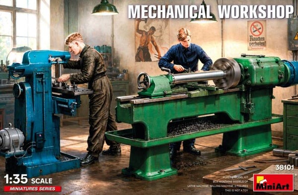 MINIART : REF : MINIART 38101 : 1:35 : German : Mechanical Workshop (2 Fig. & Materials)