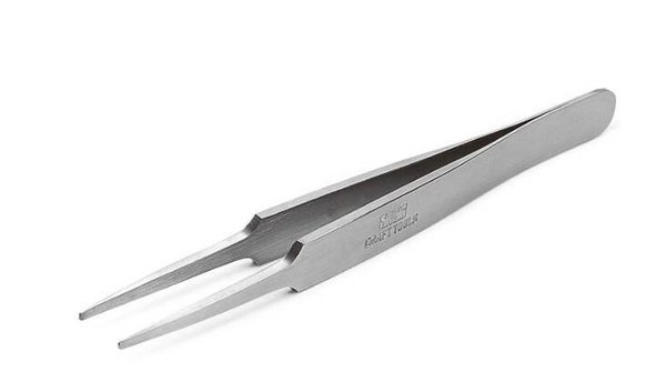 TAMIYA : REF : 74109 : TOOL / OUTILLAGE : HG Straight Tweezers (Round Tip) / Pinces droites HG (Embout Arrondi)