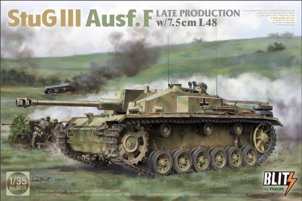 TAKOM : REF : 8015 : 1/35 : German StuG III Ausf. F with 7.5cm L/48 (Late Production)  (Blitz)