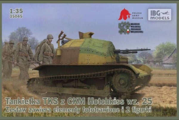 IBG MODELS : REF : IBG35045 : 1:35 : Poland : TKS Tankette with Hotchkiss Machine Gun (Chenillette)