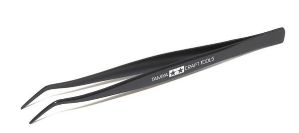 TAMIYA : REF : 74003 : TOOL / OUTILLAGE : Angled Tweezers / Pinces à Epiler Coudée