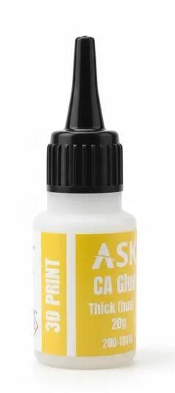 ASK (ARTSCALEKIT) : REF : 200-T0116 : GLUE / COLLE : ASK CA Thick Glue for 3D Print (20g)