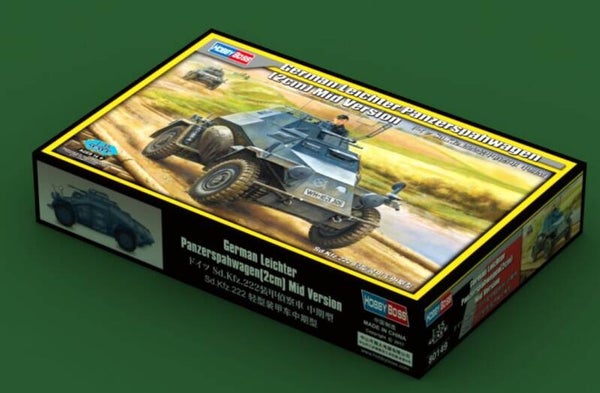 HOBBY BOSS : REF : 80149 : 1:35 : German Sd.Kfz. 222 Leichter Panzerspahwagen (2 cm) (Mid Version) (Véhicule de Reconnaissance Léger)