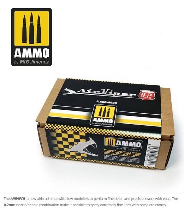 AMMO BY MIG J. : REF : A.MIG-8624 : AIRBRUSH / AEROGRAPHE : Airviper Airbrush (0.2 MM)