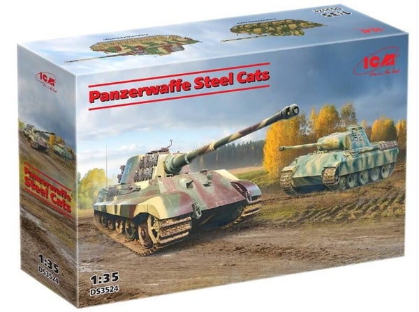 ICM : REF : DS 3524 : 1:35 : VEHICLE SET : German WWII "Panzerwaffe Steel Cats" (2)