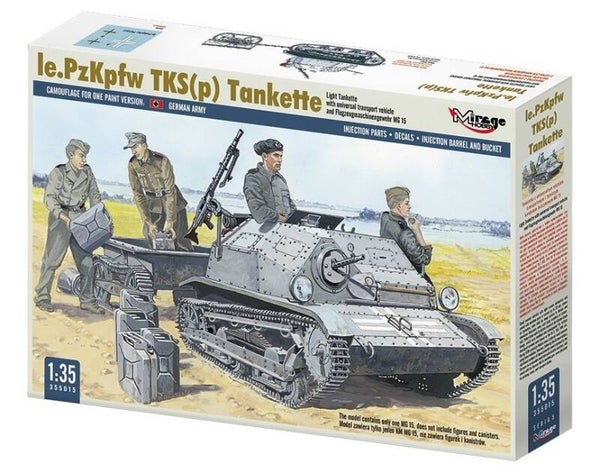 MIRAGE HOBBY : REF : 35515 : 1:35 : POLAND : TKS/MG 15 with Universal Trailer