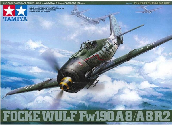 TAMIYA : REF : 61095 : 1:48 : AIRCRAFT SERIES KIT : German FOCKE-WULF : FW 190 A-8/A-8 R2