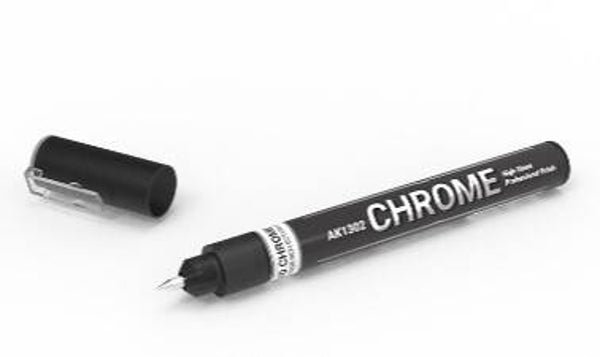 AK INTERACTIVE : REF : AK1302 : METALLIC MARKERS SERIE (LIQUID) : METALLIC MARKER – CHROME