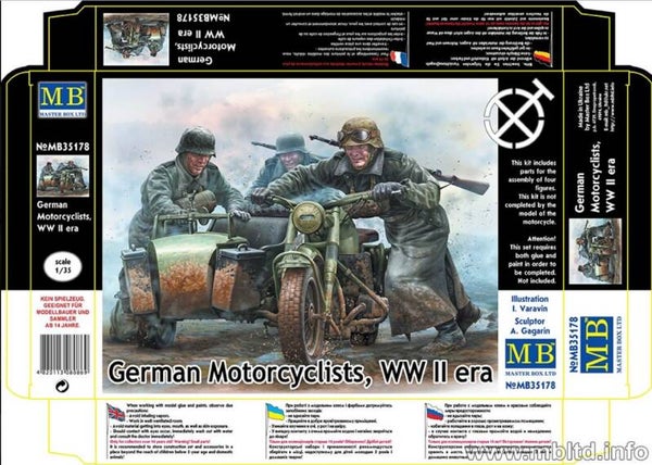 MASTER BOX LTD : REF : 35178 : 1:35 : German Motorcyclists (4 Fig without moto)