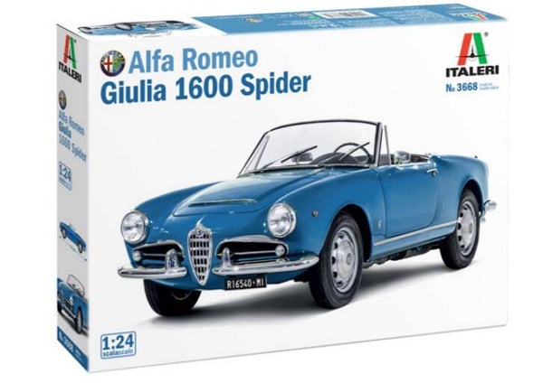 ITALERI : REF : 3668 : 1:24 : ITALY : Alfa Romeo : Giulia 1600 Spider (1962-1965)