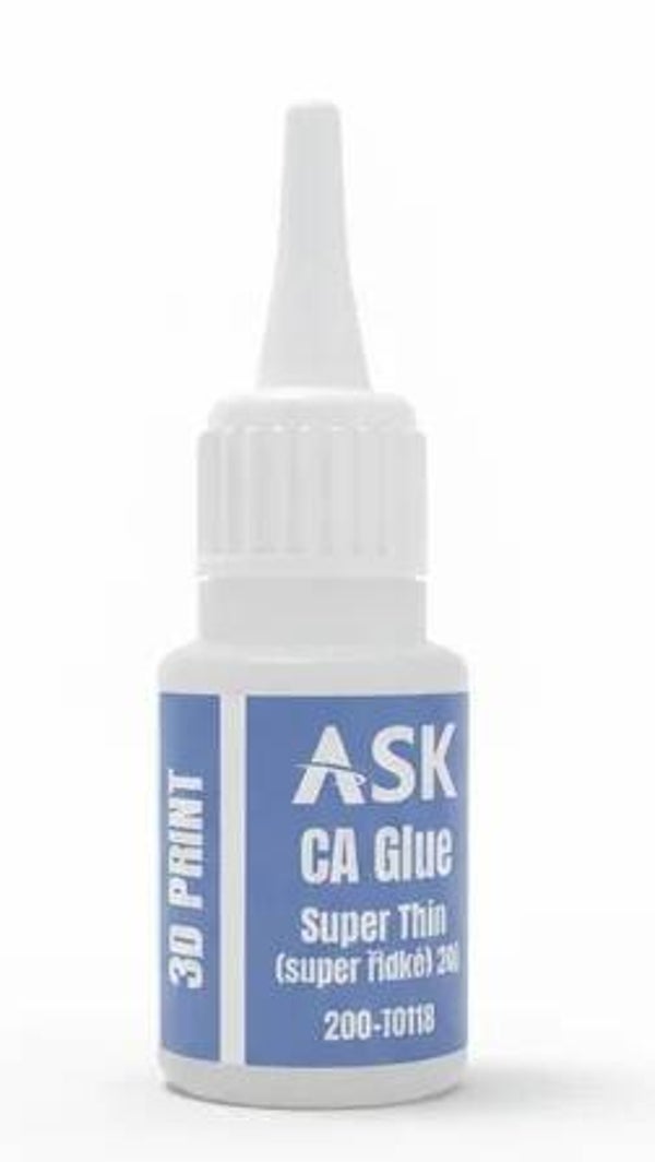 ASK (ARTSCALEKIT) : REF : 200-T0118 : GLUE / COLLE : ASK CA Super Thin Glue for 3D Print (20g)